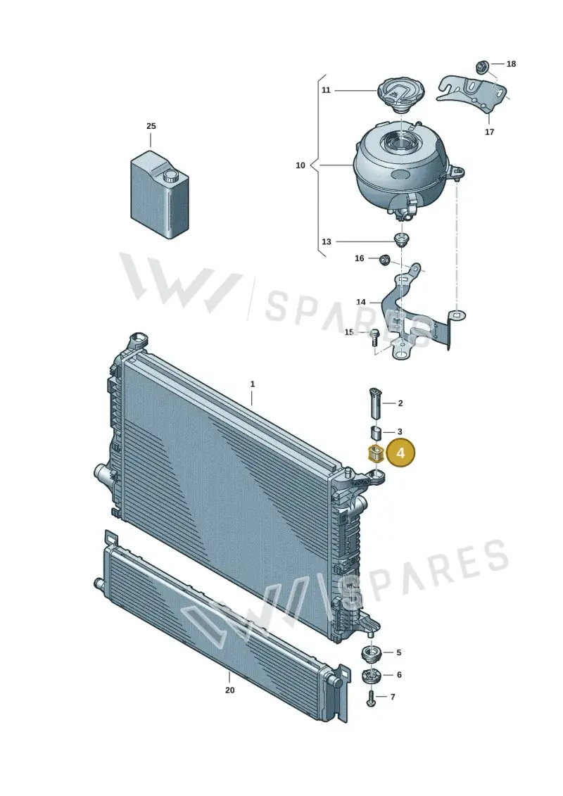 7P0121276 — Audi RS6 Avant (2019-) diagram 538121014, position 4