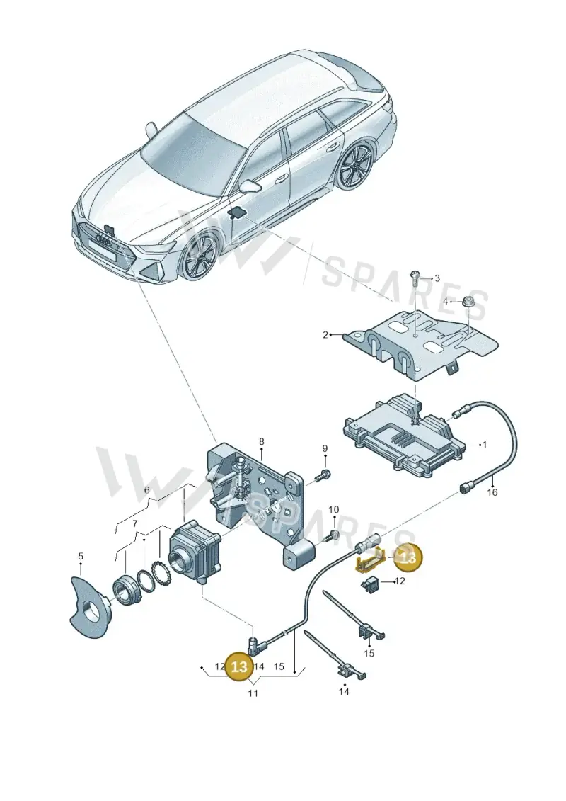 7P6937545 — Audi RS6 Avant (2019-) diagram 537907240, position 13