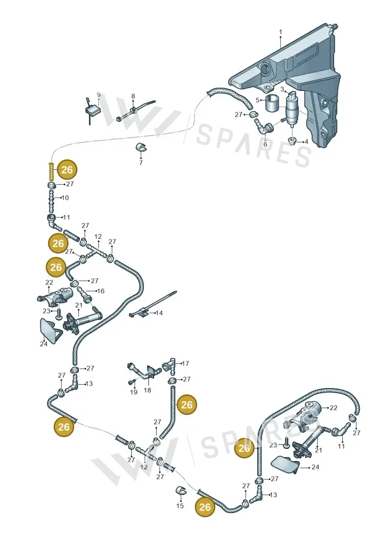 7P6955964A — Audi A7 Sportback (2018-) diagram 435955300, position 26