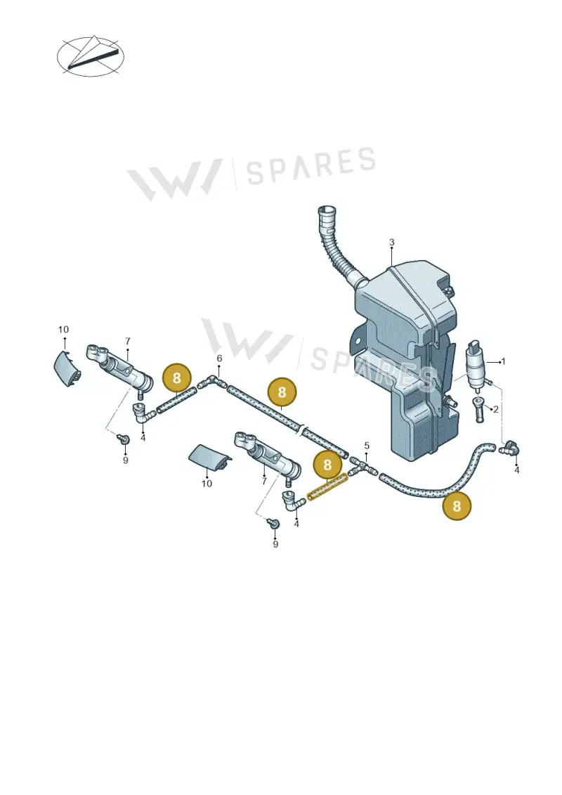 7P6955964A — Audi Q3 1.4 (2016-) diagram 855955300, position 8
