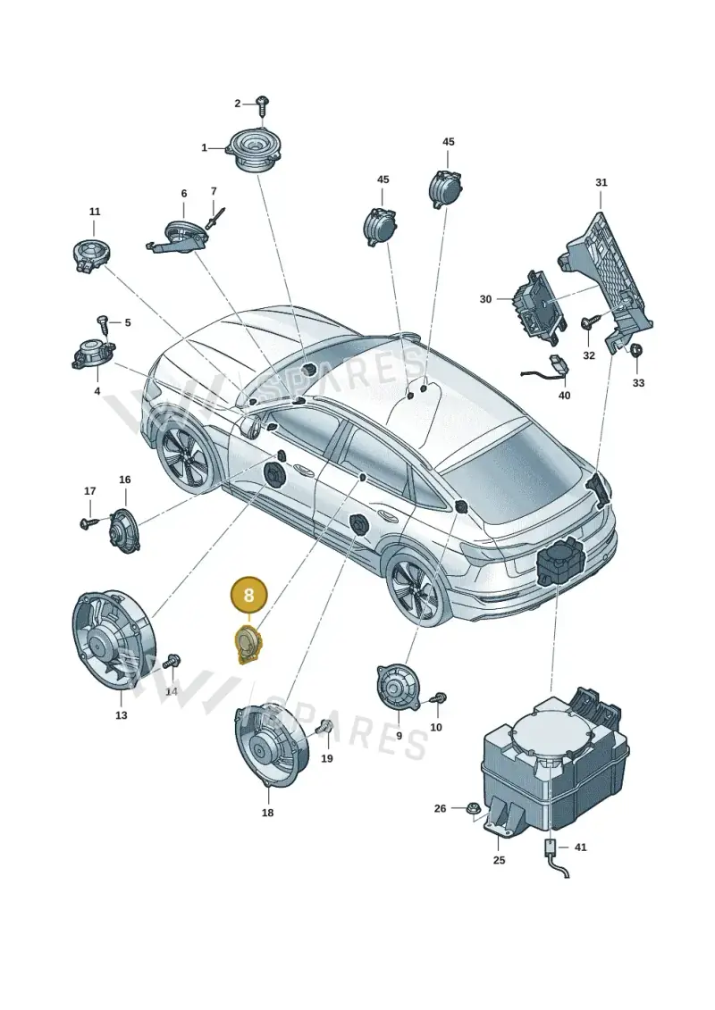 80A035399A — Audi Q6 e-tron (2023-2025) diagram f5s035350, position 8