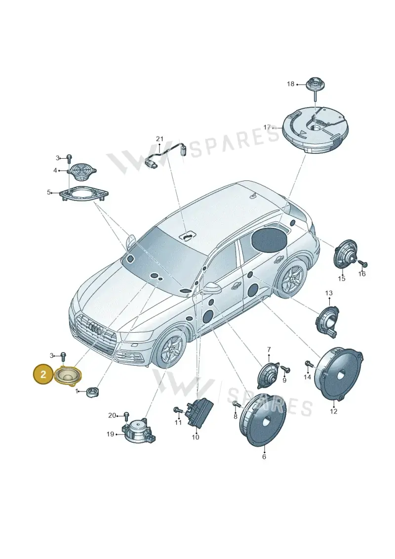 80A035453 — Audi Q5 (2016-2020) diagram 896035350, position 2