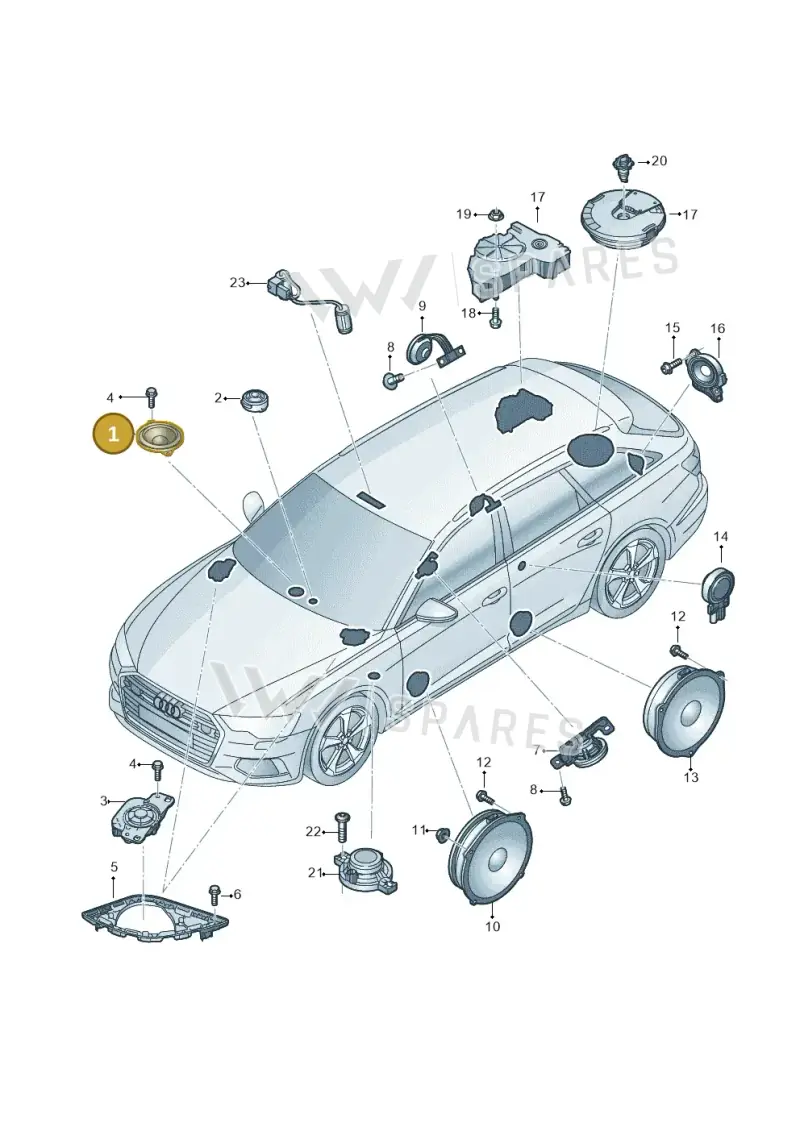 80A035453A — Audi RS6 Avant (2019-) diagram 430035360, position 1
