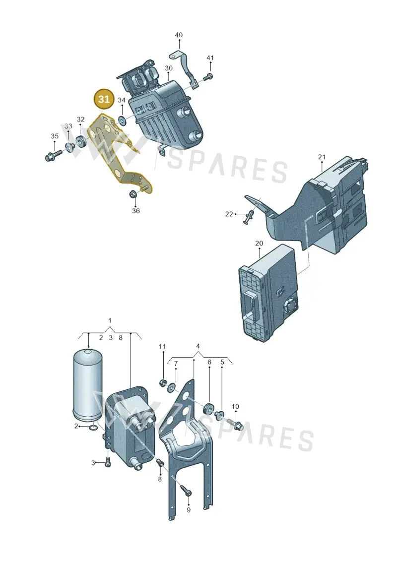 80A121233B — Audi Q5 (2016-2020) diagram 896260780, position 31