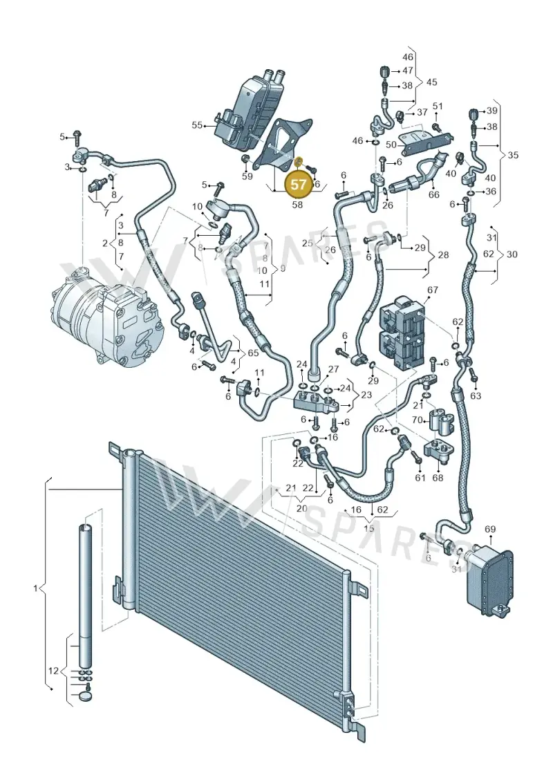 80A121277 — Audi Q8 e-tron (2018-2020) diagram 586260700, position 57