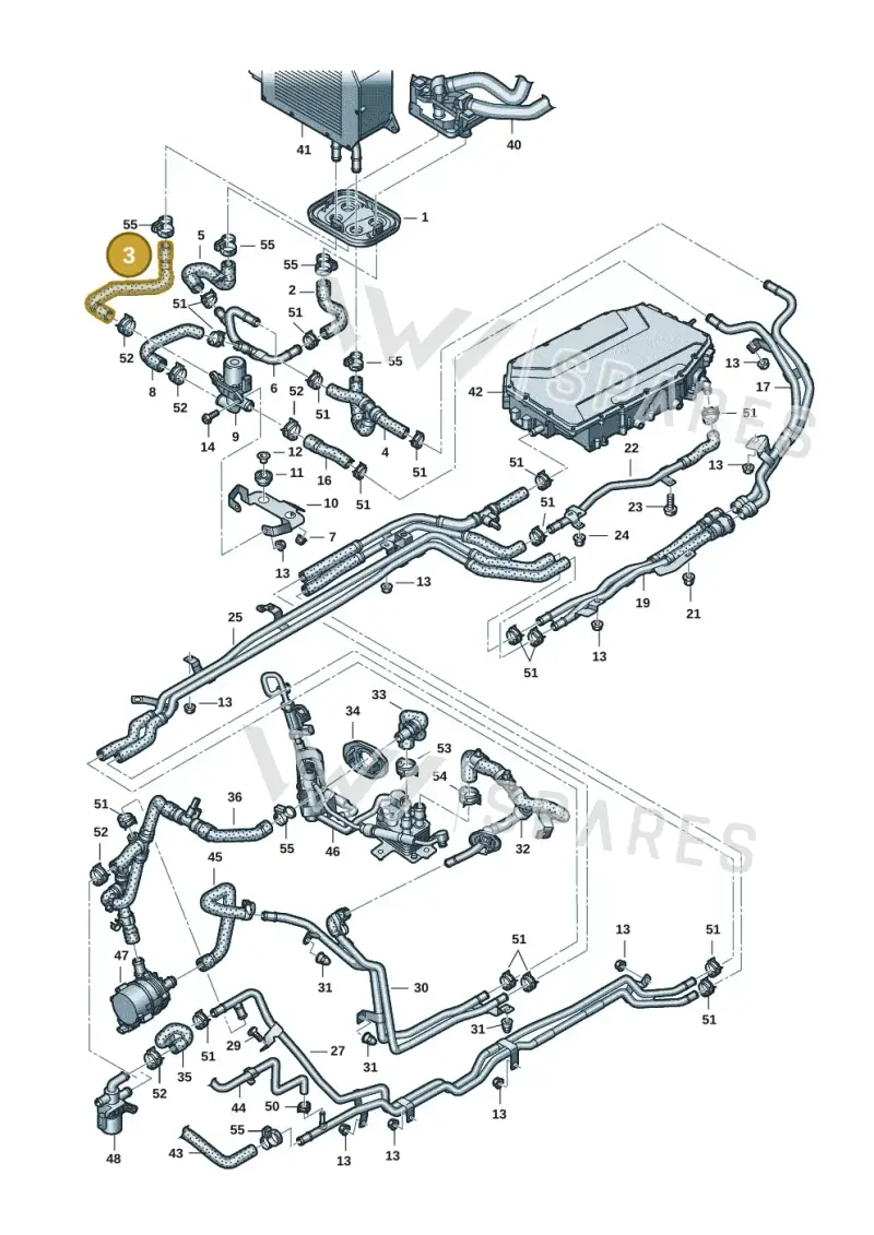 80A122061H — Audi Q5 (2016-2025) diagram 896121121, position 3