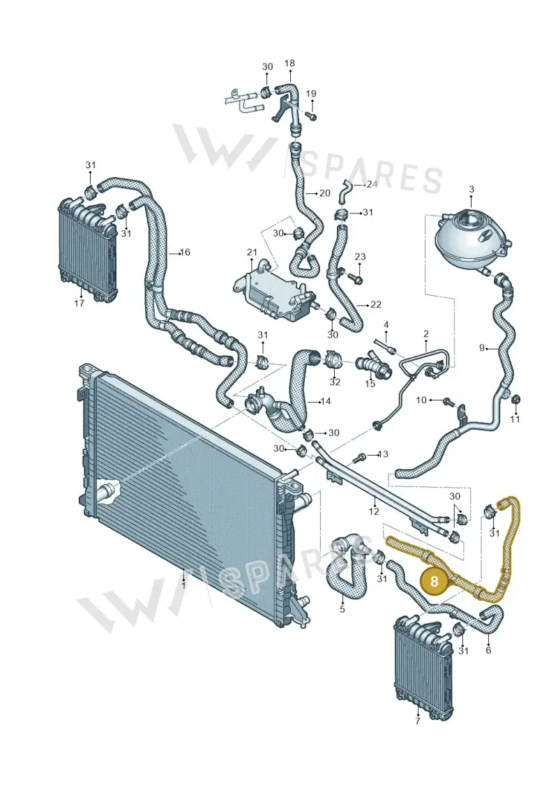 80A122901AC — Audi Q5 (2016-2020) diagram 896121500, position 8