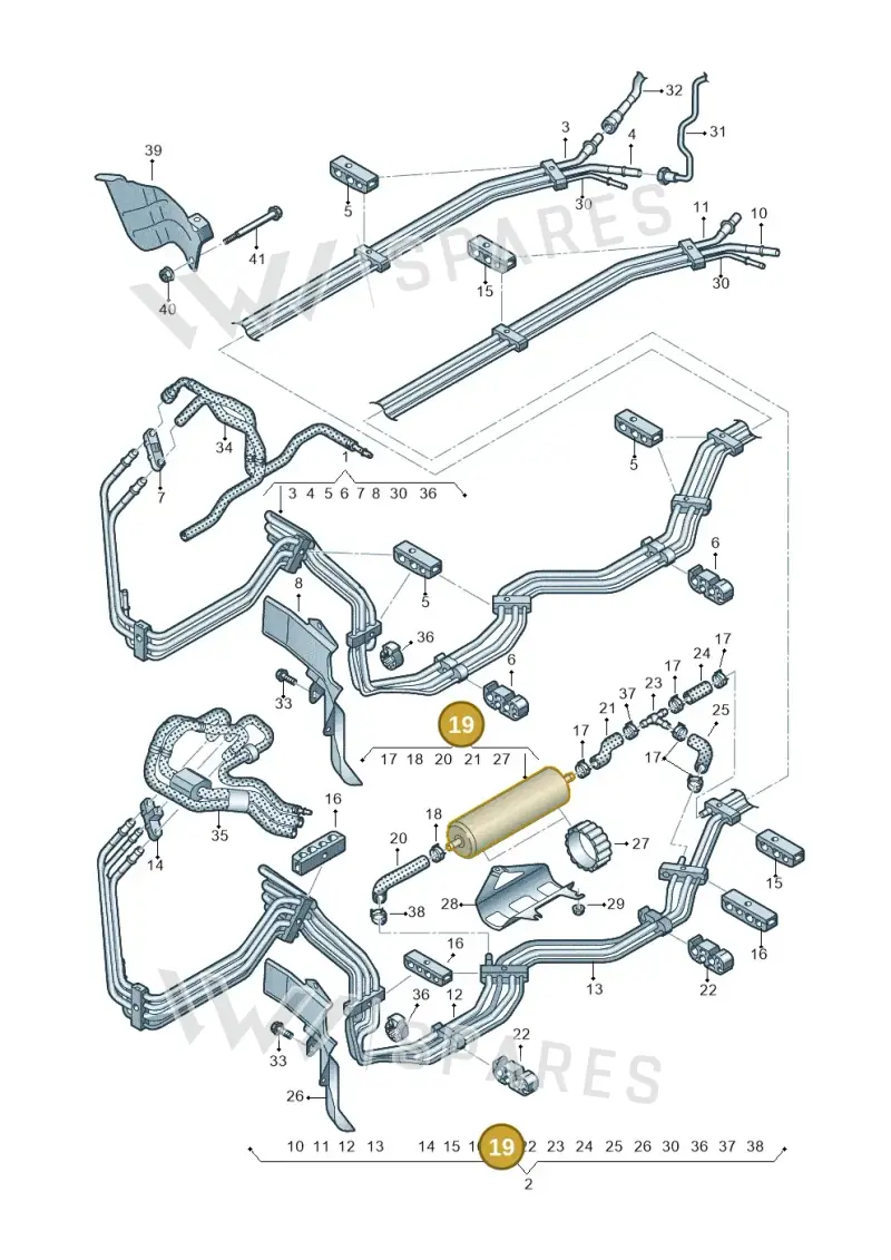 80A127399B — Audi Q5 (2016-2025) diagram 896201600, position 19