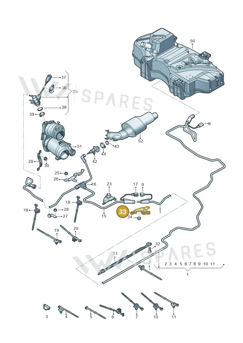 80A131035C — Audi Q5 (2016-2025) diagram 896201550, position 33