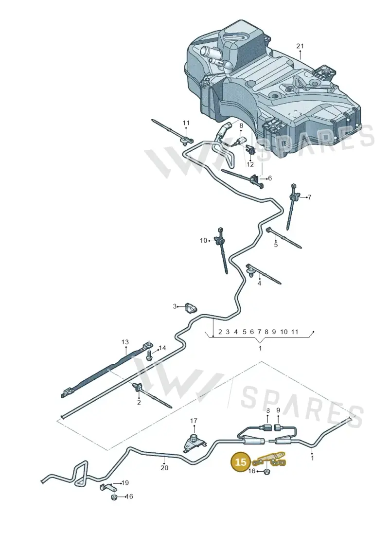 80A131035C — Audi Q5 (2016-2025) diagram 896201500, position 15