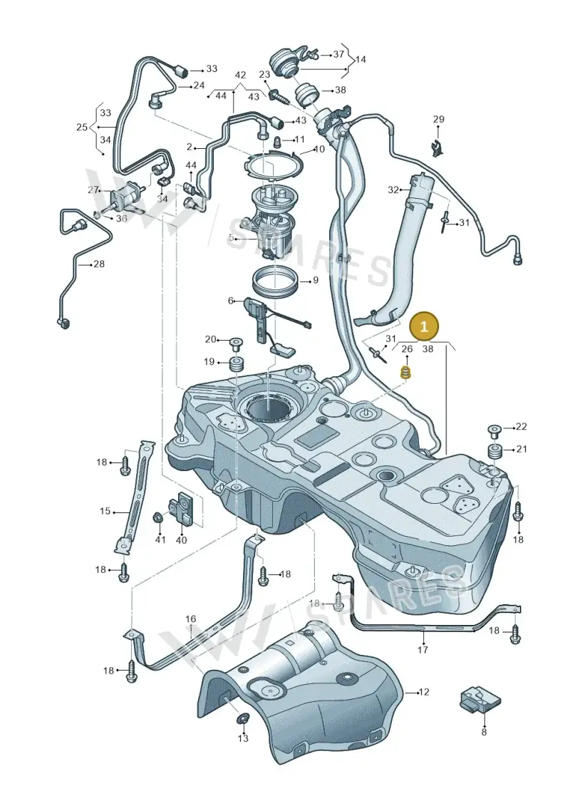 80A201060AM — Audi Q5 (2016-2025) diagram 896201350, position 1