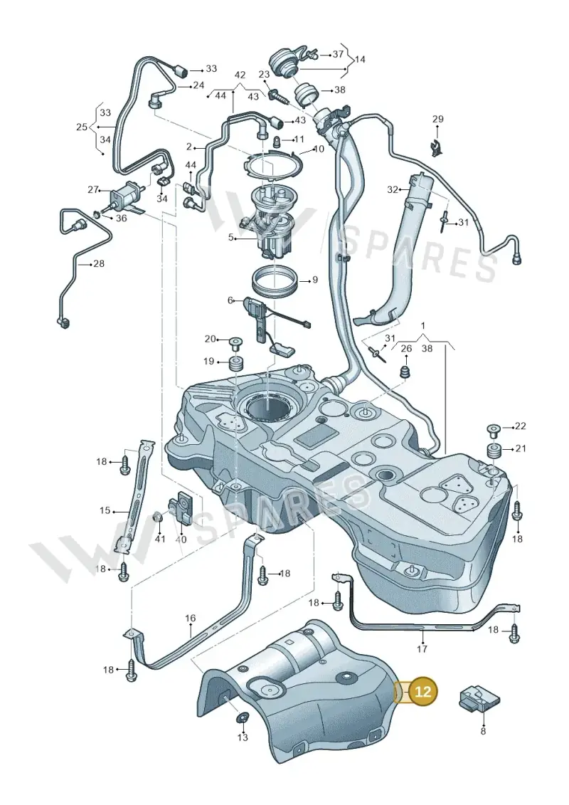 80A201308 — Audi Q5 (2016-2020) diagram 896201350, position 12