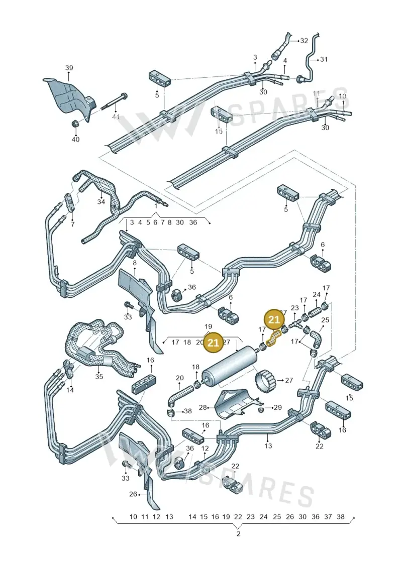 80A201541C — Audi Q5 (2016-2020) diagram 896201600, position 21