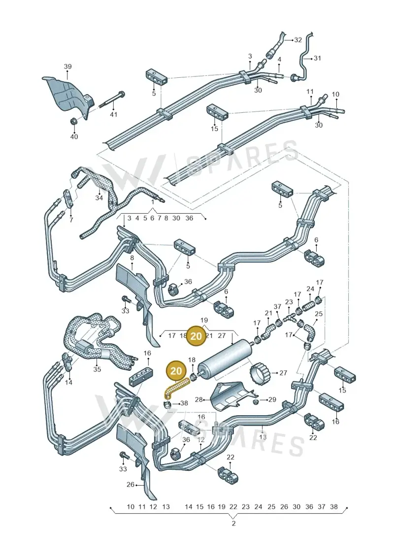 80A201541H — Audi Q5 (2016-2020) diagram 896201600, position 20
