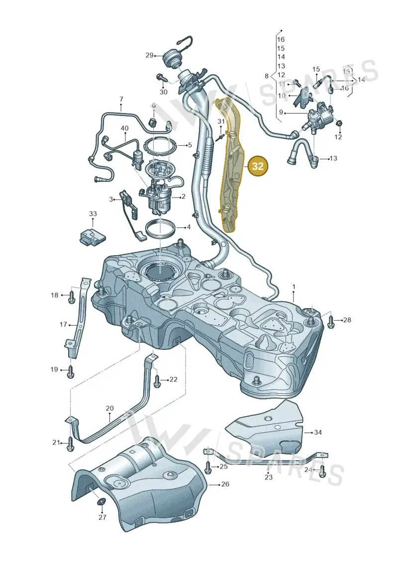80A201974 — Audi Q5 (2016-2020) diagram 896201030, position 32