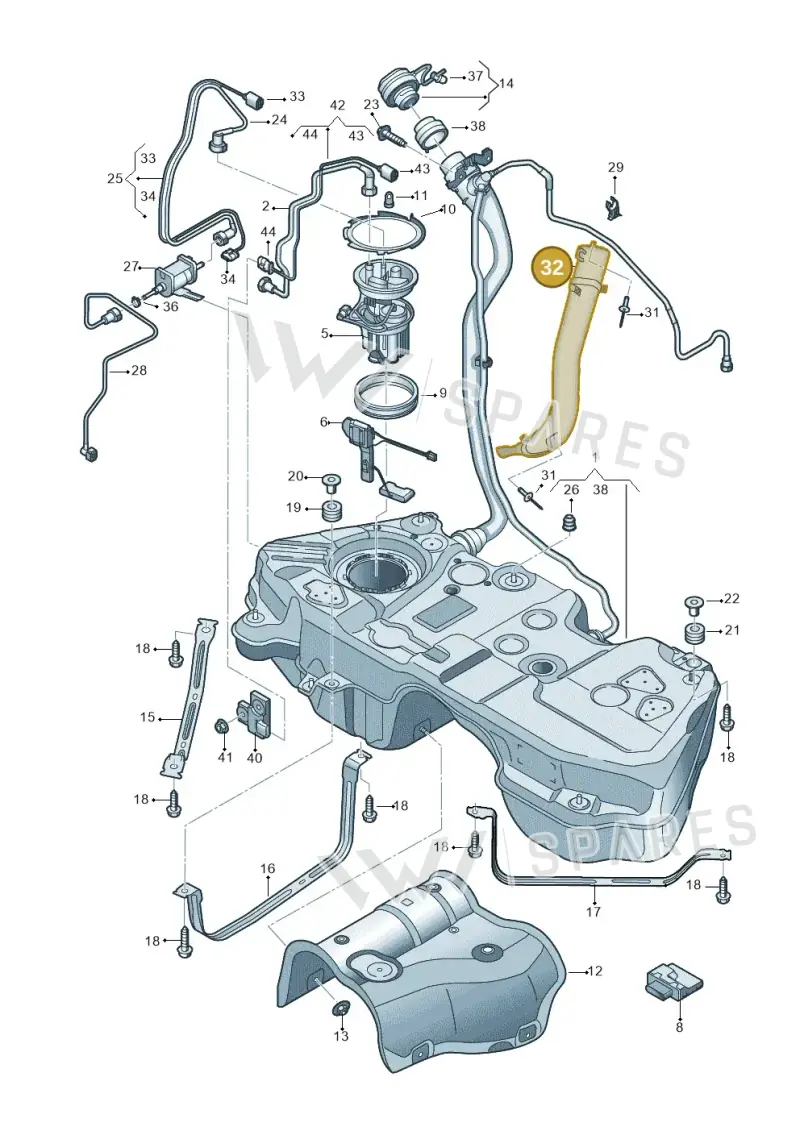 80A201974 — Audi Q5 (2016-2020) diagram 896201350, position 32