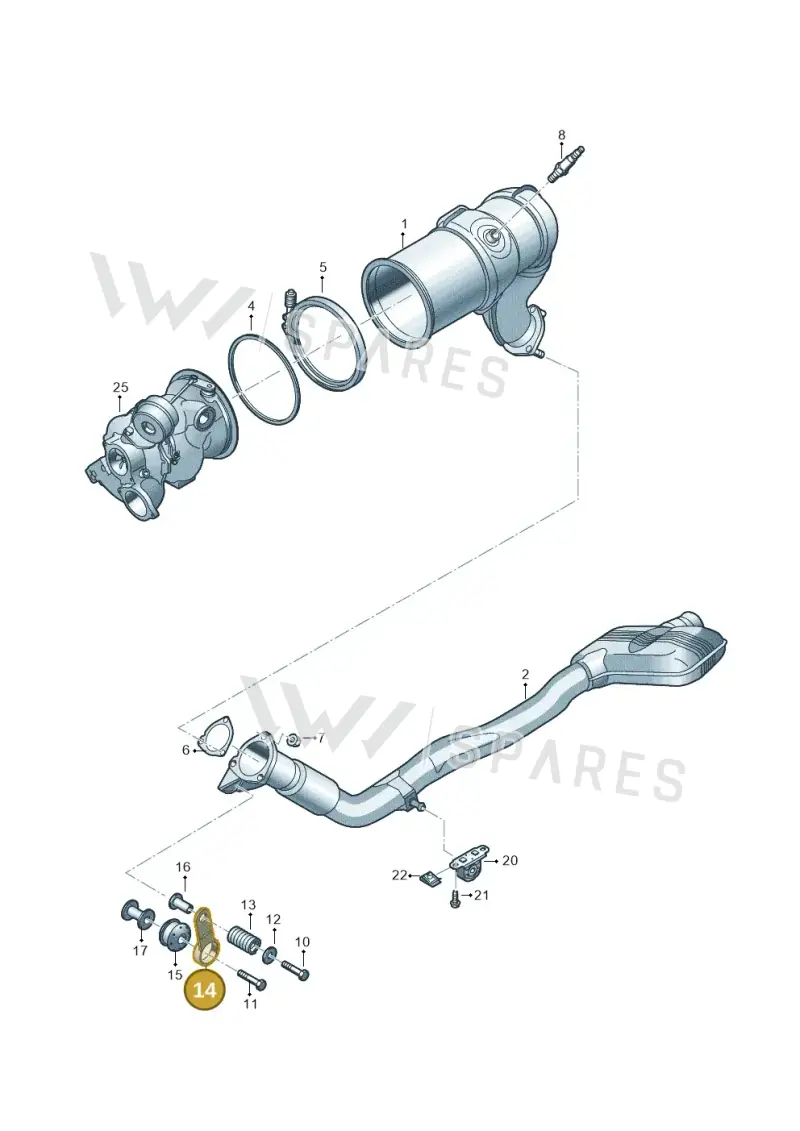80A253295 — Audi Q8 Quattro 3,0 (2018-) diagram 429253450, position 14