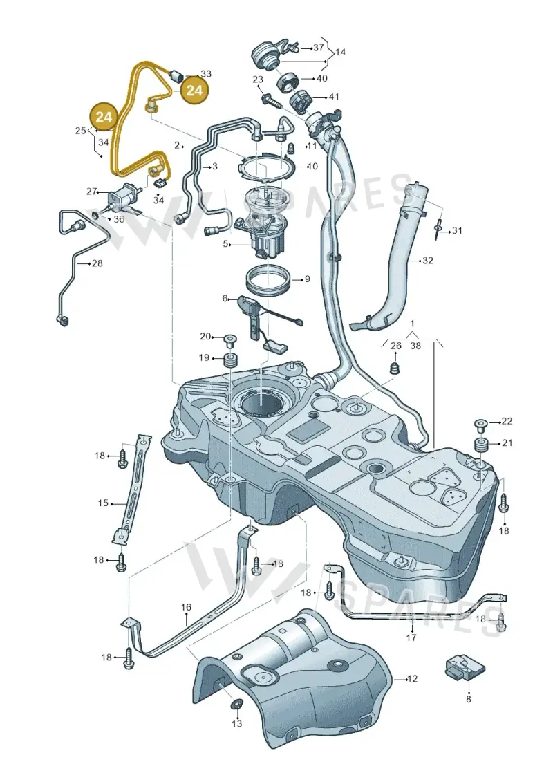 80A261238 — Audi Q5 (2016-2020) diagram 896201250, position 24