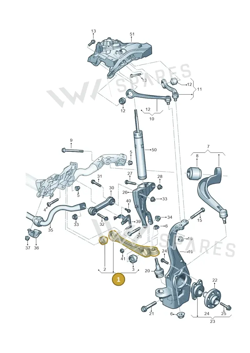 80A407151B — Audi Q5 (2016-2025) diagram 896407000, position 1