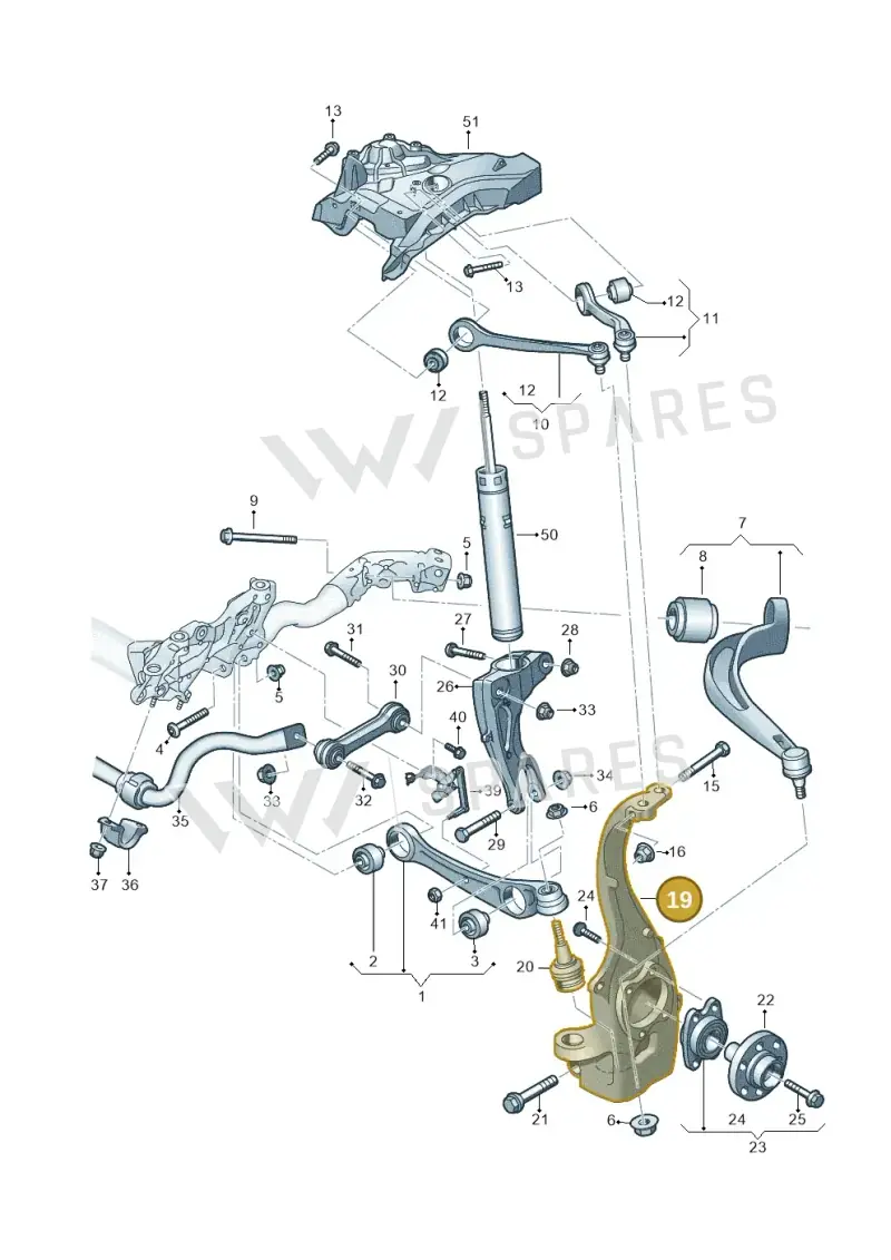 80A407253C — Audi Q5 (2016-2025) diagram 896407000, position 19