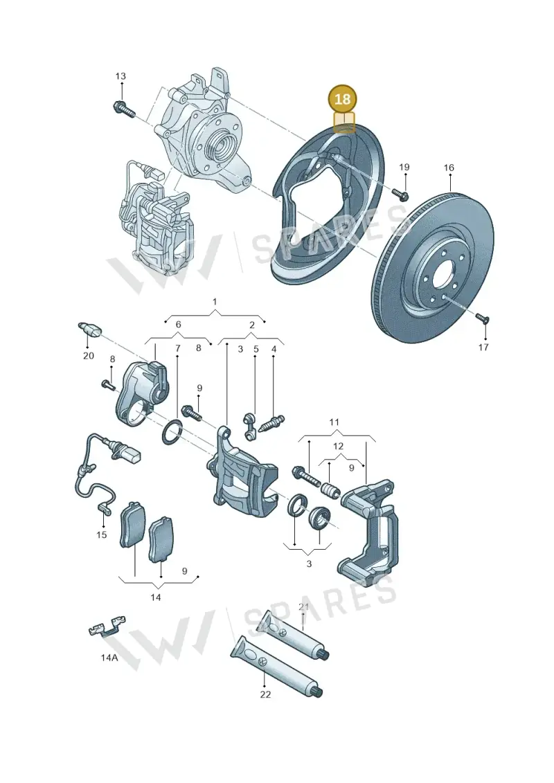 80A615612B — Audi A6 L 2.0 (2018-) diagram 577615060, position 18