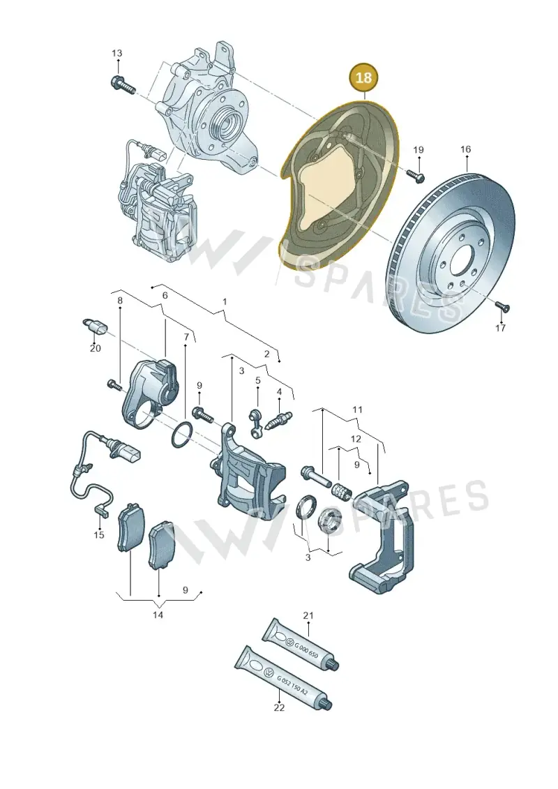 80A615612B — Audi A6 (2018-2025) diagram 859615600, position 18