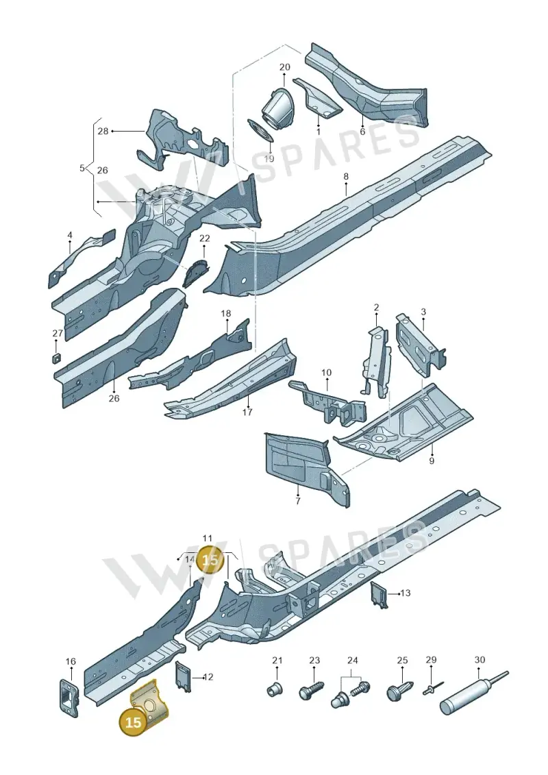 80A803229STL — Audi Q5 (2016-2020) diagram 896803000, position 15