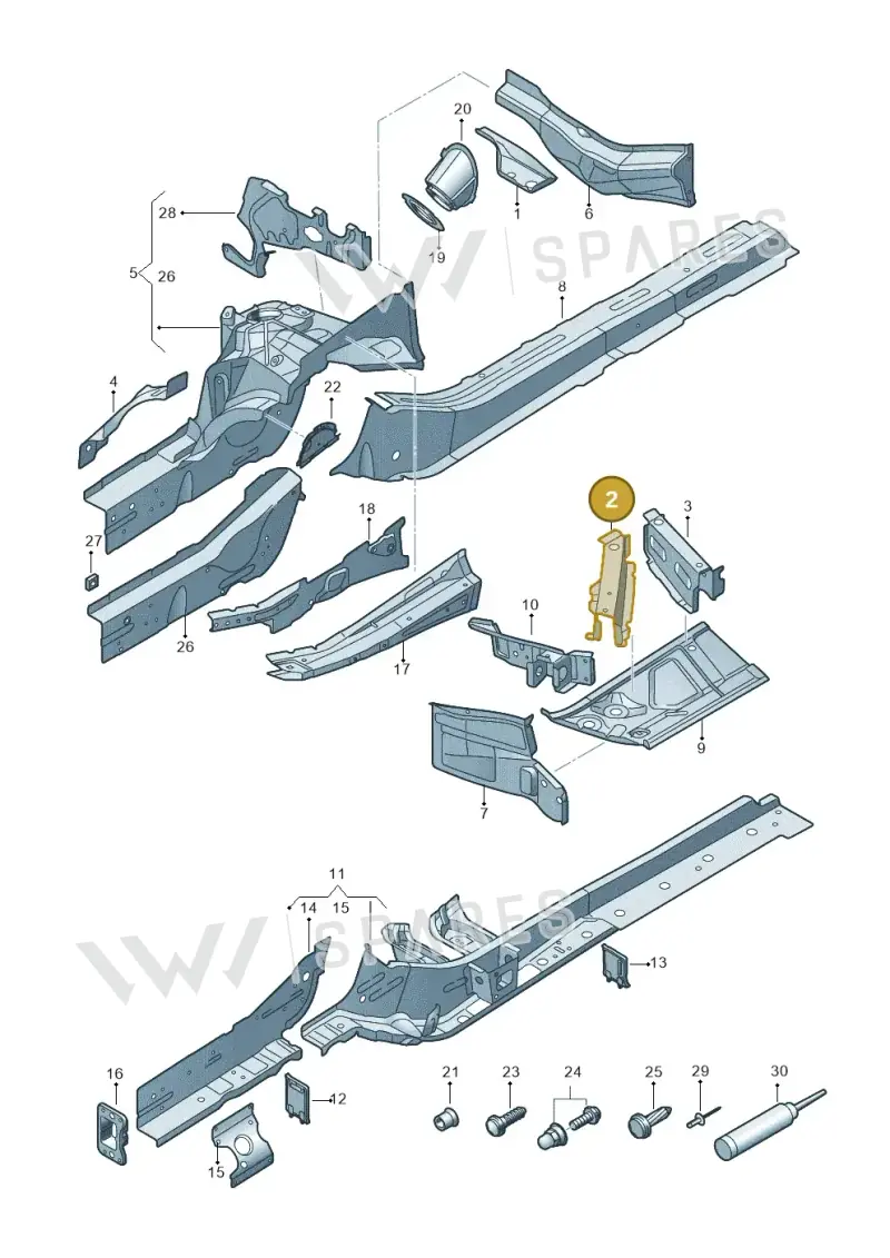 80A803350STL — Audi Q5 (2016-2025) diagram 896803000, position 2