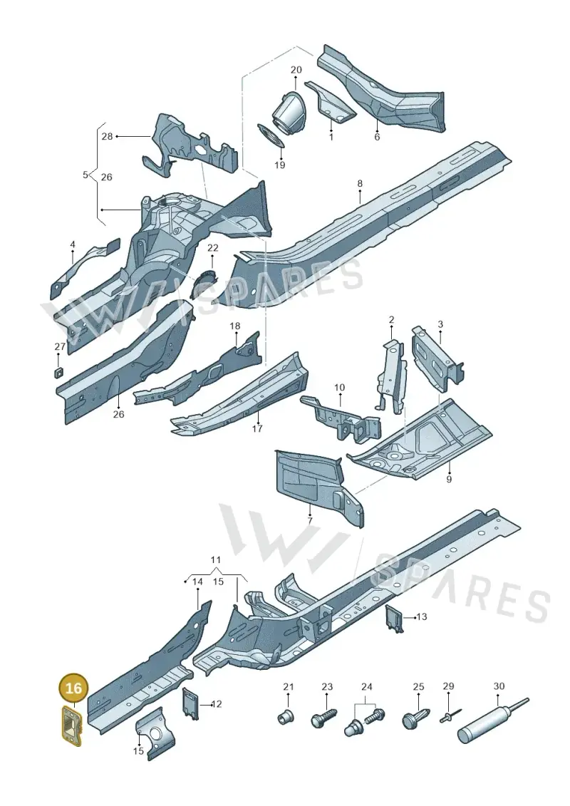 80A805678BSTL — Audi Q5 (2016-2020) diagram 896803000, position 16