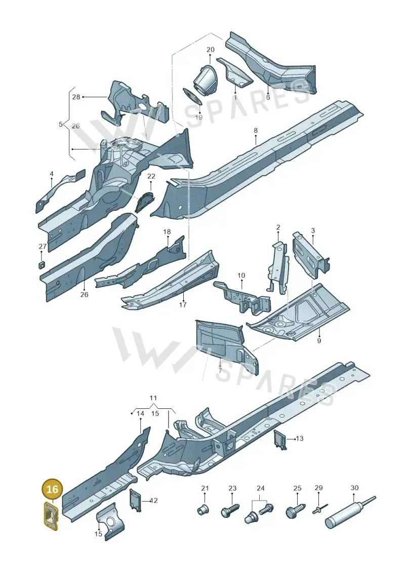80A805678CSTL — Audi Q5 (2016-2020) diagram 896803000, position 16