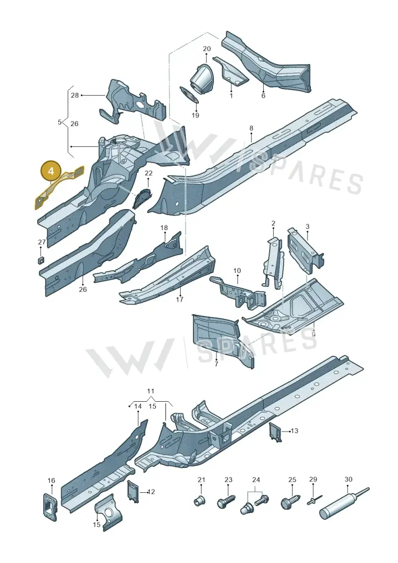 80A805871STL — Audi Q5 (2016-2025) diagram 896803000, position 4