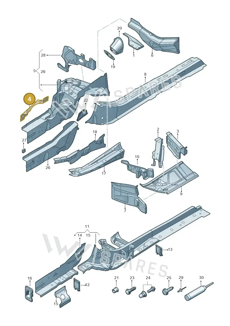 80A805872STL — Audi Q5 (2016-2025) diagram 896803000, position 4