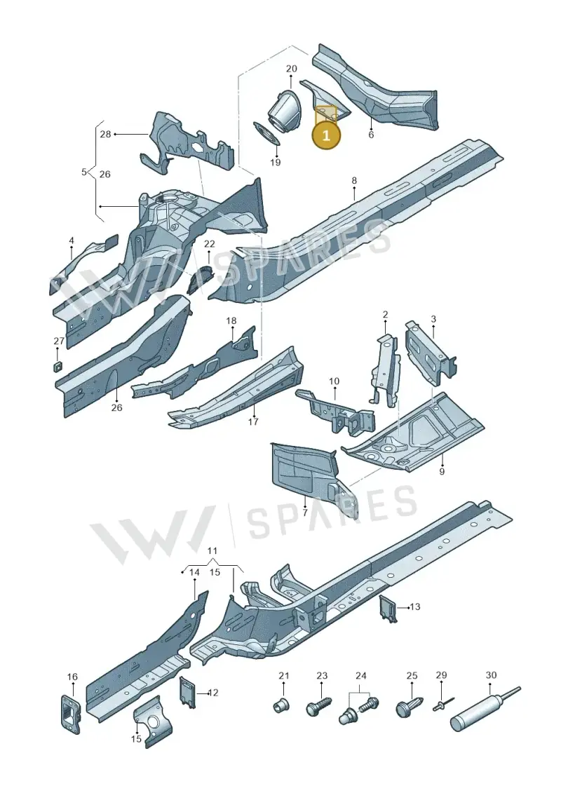 80A806279ASTL — Audi Q5 (2016-2025) diagram 896803000, position 1