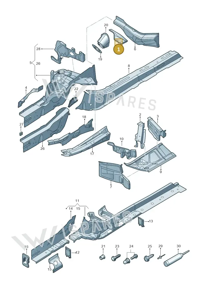 80A806280ASTL — Audi Q5 (2016-2025) diagram 896803000, position 1