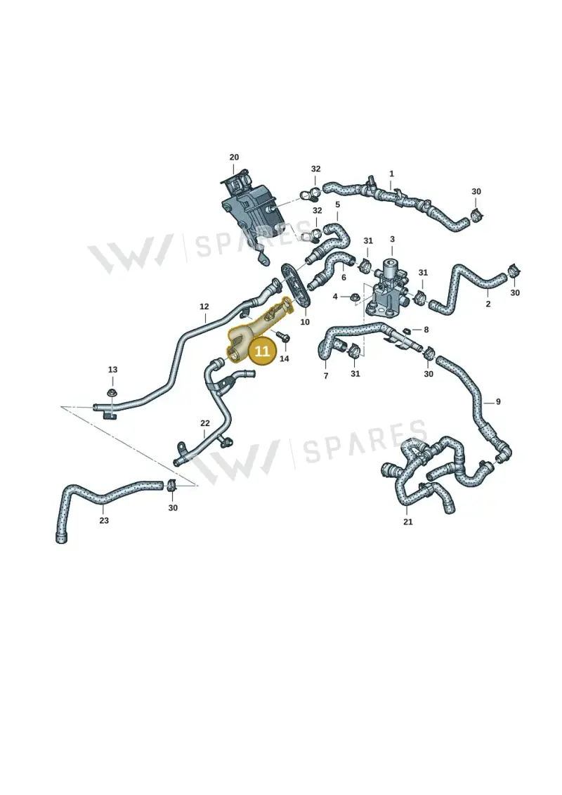 80A819334AH — Audi Q5 (2016-2025) diagram 896121121, position 11