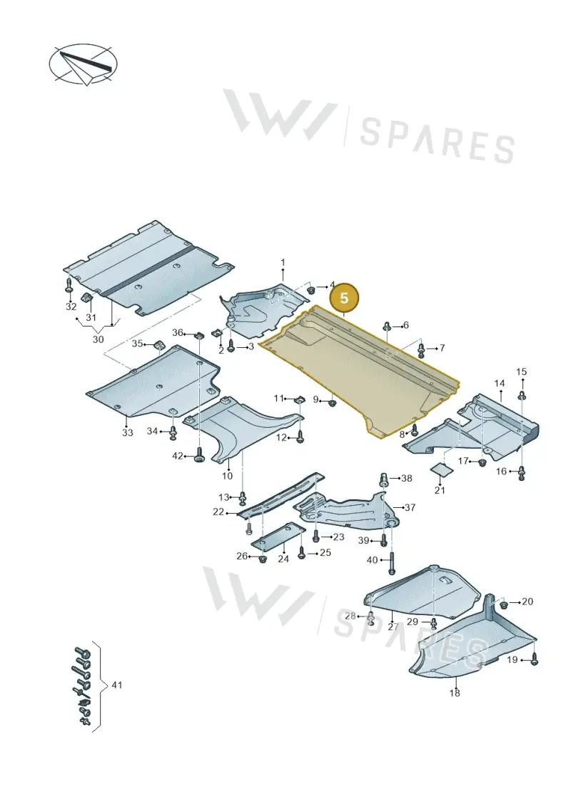 80A825207D — Audi Q5 (2016-2025) diagram 896825000, position 5