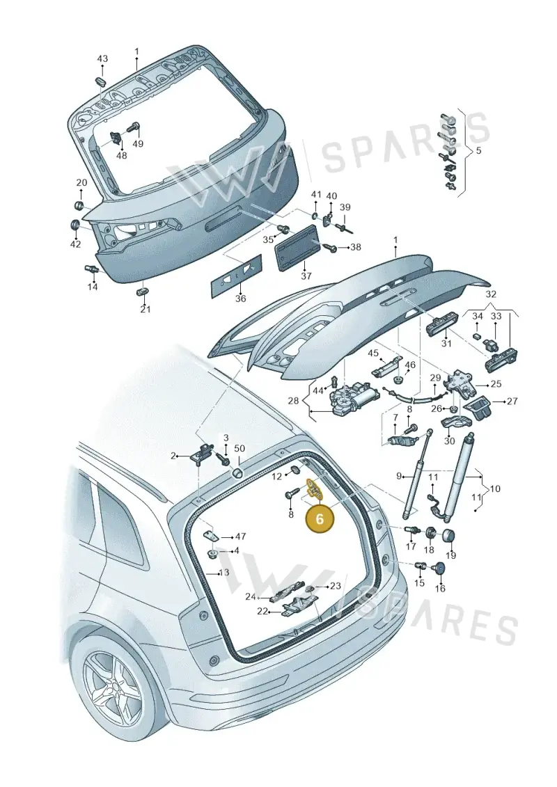 80A827603BSTL — Audi Q5 (2016-2025) diagram 896827000, position 6