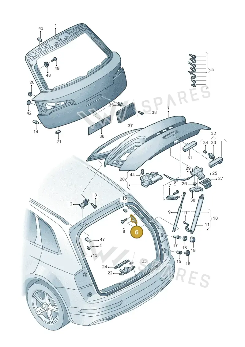 80A827604BSTL — Audi Q5 qu. 2.0 (2018-) diagram 428827000, position 6