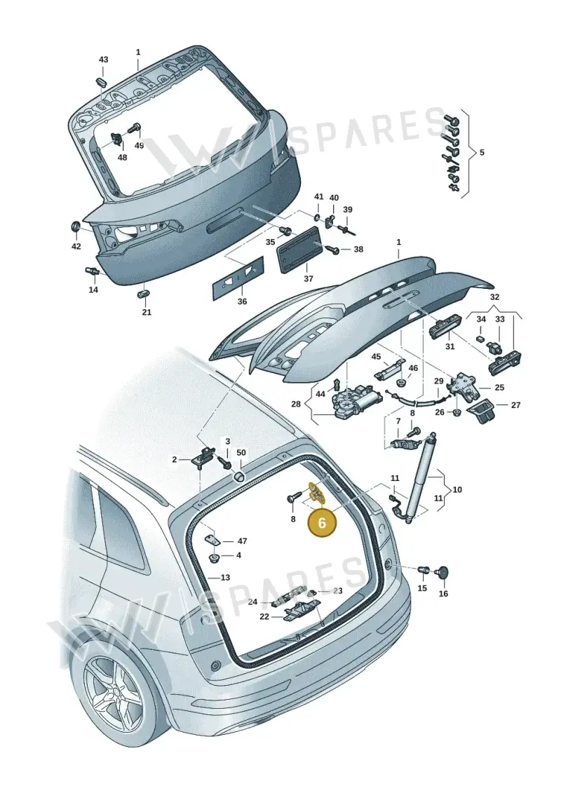 80A827604BSTL — Audi Q5 qu. 2.0 (2018-) diagram 896827001, position 6