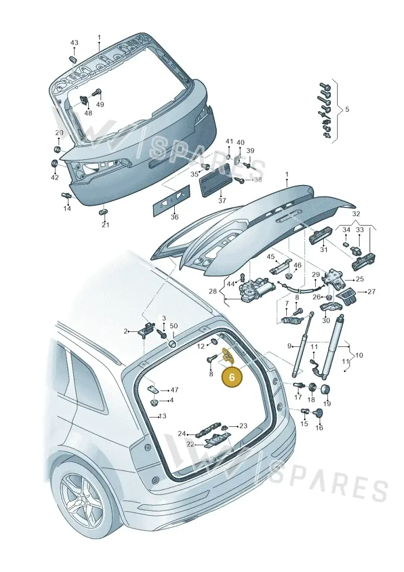 80A827608CSTL — Audi Q5 (2016-2025) diagram 896827000, position 6