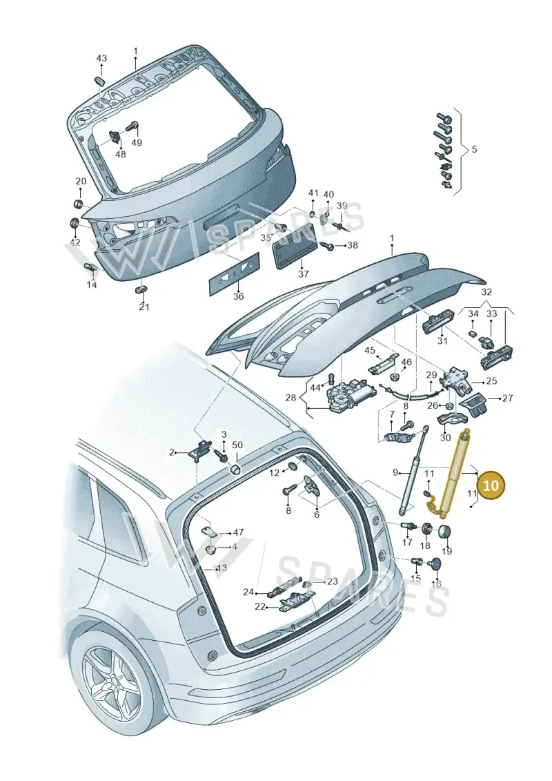 80A827851D — Audi Q5 (2016-2025) diagram 896827000, position 10