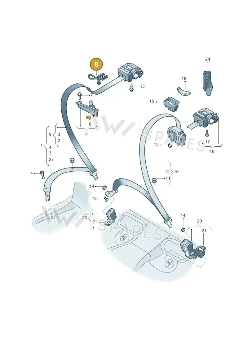 80A857817 — Audi A6 L 2.0 (2018-) diagram 577857070, position 8