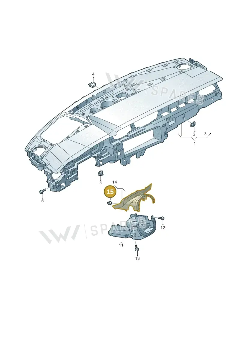 80A867947 — Audi RS6 Avant (2019-2025) diagram 435857100, position 15