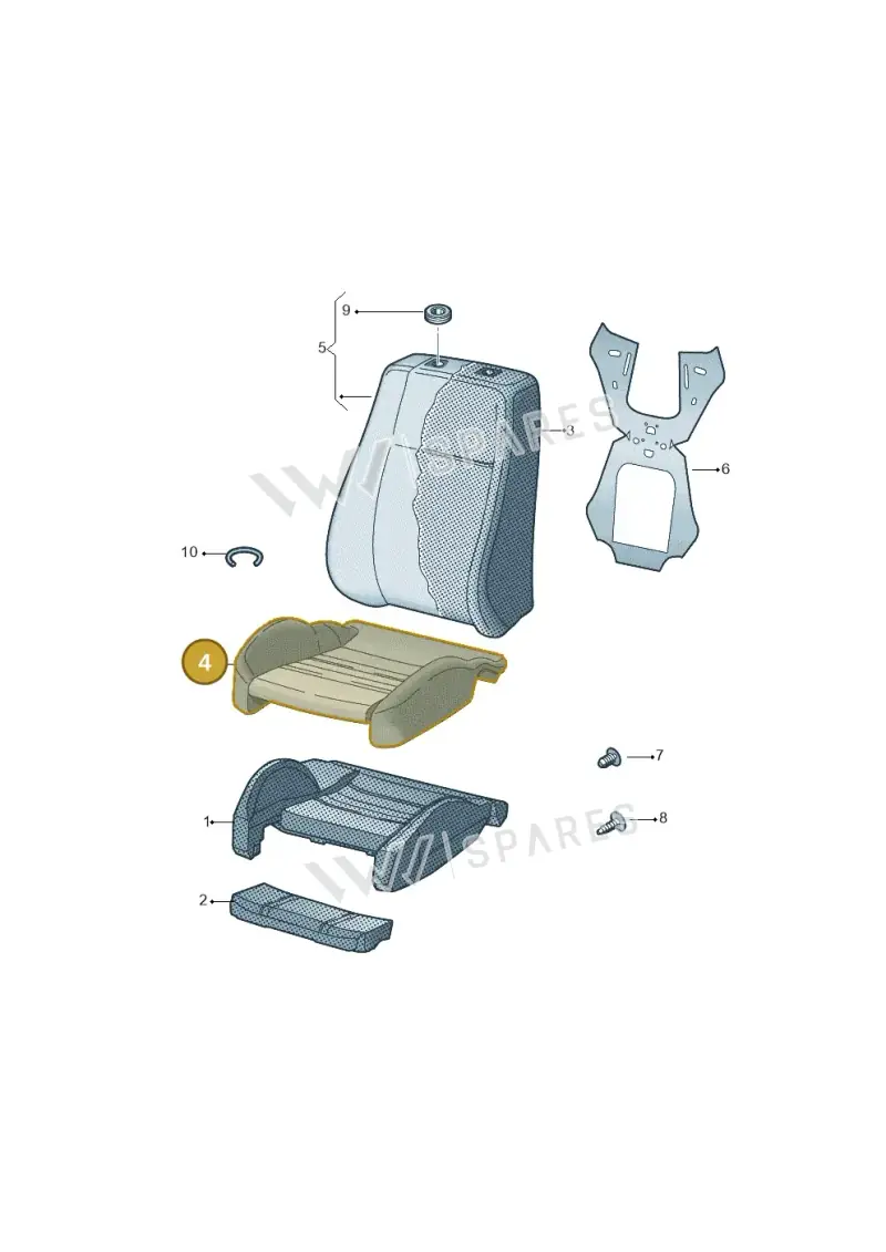 80A881406HDZC — Audi Q5 (2016-2025) diagram 896881610, position 4