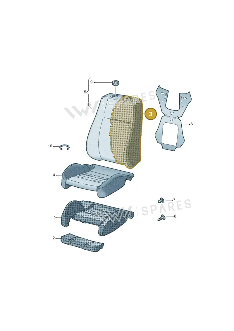 80A881776M — Audi Q5 (2016-2025) diagram 896881610, position 3