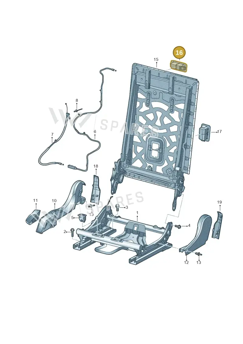 80A8859334PK — Audi Q5 (2016-2025) diagram 896885100, position 16
