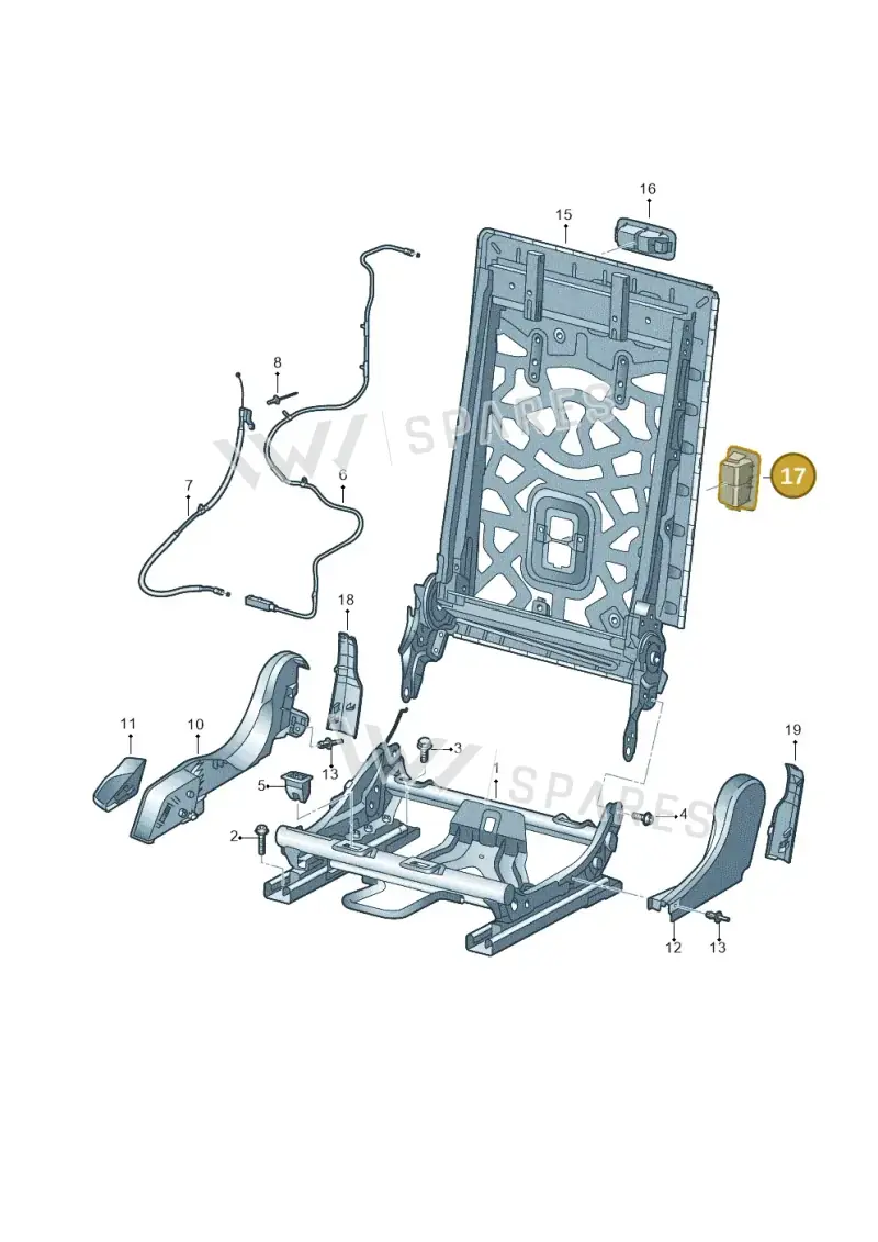 80A8867474PK — Audi Q5 (2016-2025) diagram 896885100, position 17