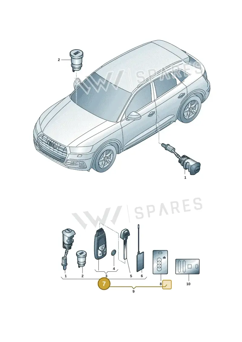 80A898374BQAIF — Audi Q5 (2016-2025) diagram 896837012, position 7