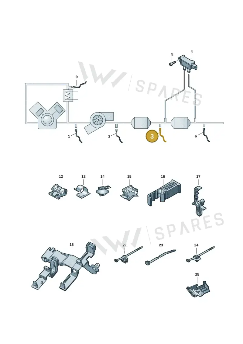 80A906265 — Audi A7 Sportback (2018-2025) diagram 435906002, position 3
