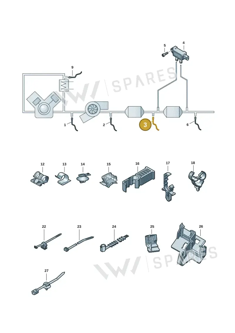 80A906265 — Audi A4 (2015-2025) diagram 849906003, position 3